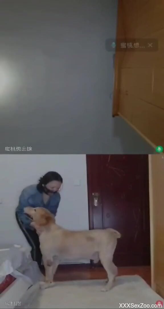 Amateur woman tries her dog's penis in real Japanese kinks