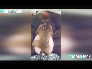 Bestiality sex video: Dog fucks submissive woman