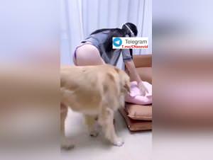 Chinese Girl Sex with Dog Part 1