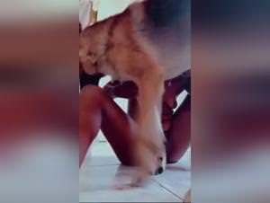 Indian Woman 3 fucks dog