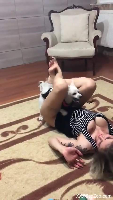 Wrestling with her lust for dog dicks and bestiality