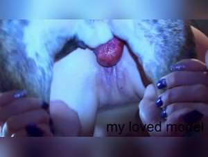 Russian slut sucks her dog