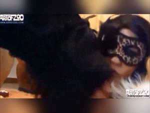 Two sluts fuck a dog together