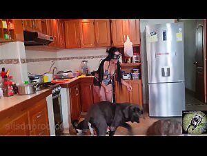 Valeria fucks her dog in explicit scenes