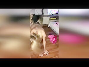 Sonya and her dog: a night of intense training