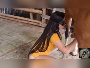 Valeria riding wild stallion lust