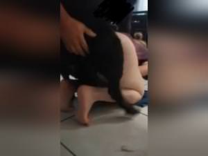 Dog fucks a hot ass