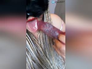 Dog Blowjob - Girl Goes Wild with Dog