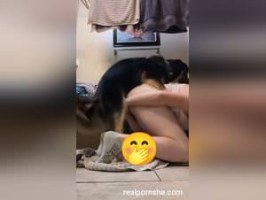 Teen girl wild dog fuck