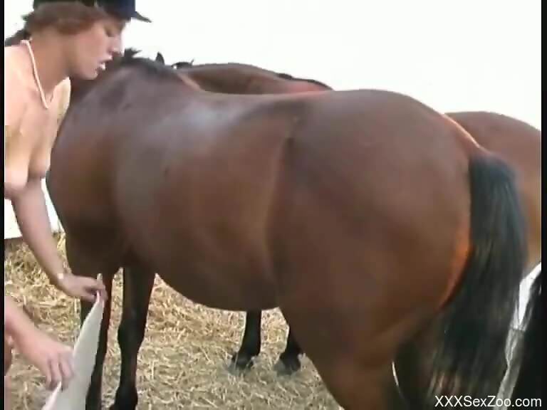 Horsegirl in a sexy uniform getting fucked SILLY