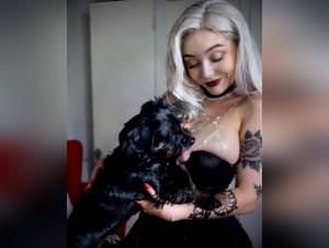 Milly Dog Bestial Kissing Messy Part 1