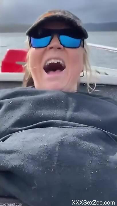 Woman feels fish in her pussy and that makes her horny