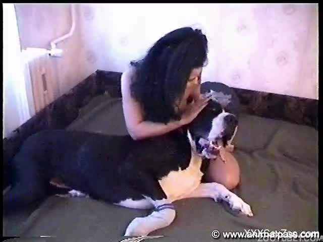 Landing strip chubby chick gets fucked by a hung dog