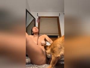 Amateur dogsex licking lust