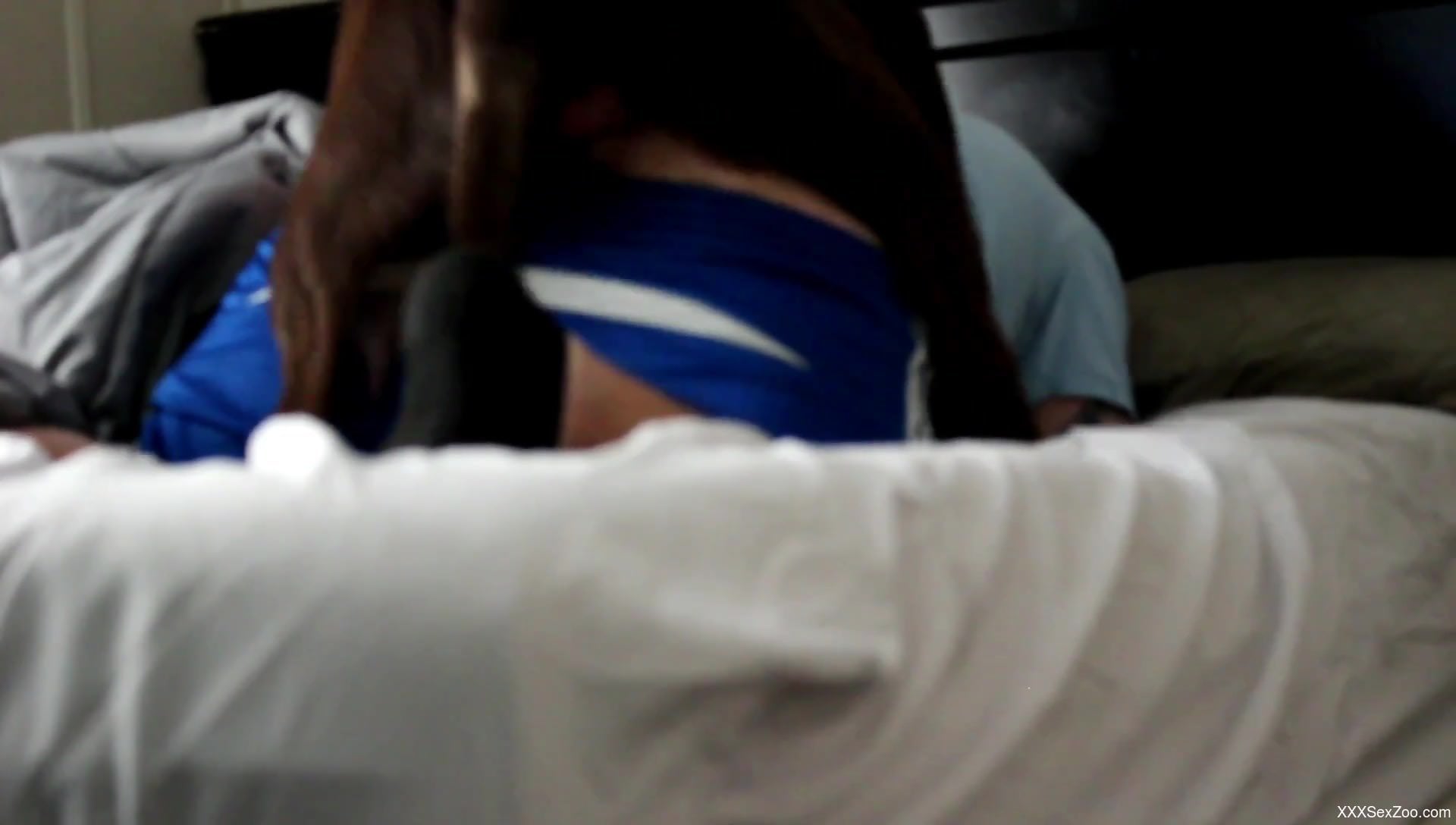 Ho9t zoophile with pulled down panties getting screwed