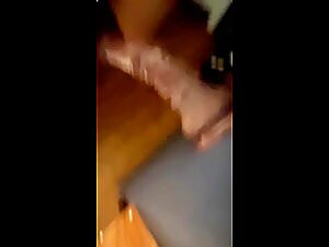 Dog fucking woman: first time with a horse dildo