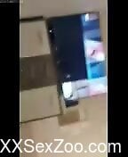 Aroused woman tries large dog penis in the ass