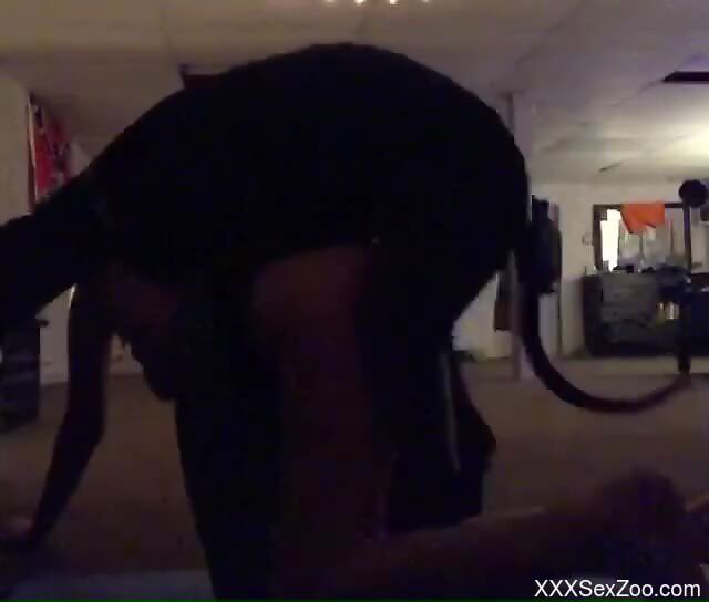 Horny dog ass fucks nude woman in homemade zoophilia rounds