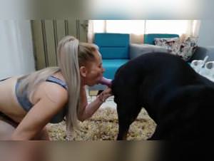 Teen fucks her dog in the artofzoo artVanessa - teen fuck dog