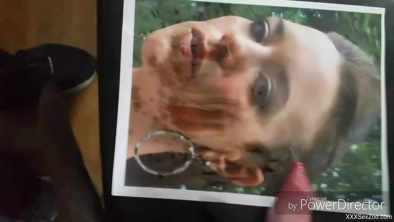 Dog decides to cum tribute a sexy photo of a girl