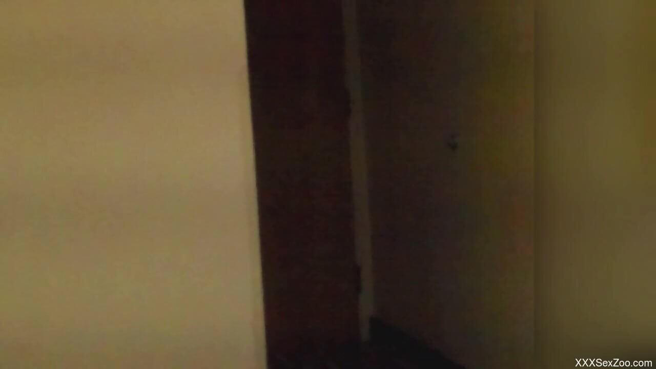 Nude babe shows off slutty as fuck in home zoo perversions