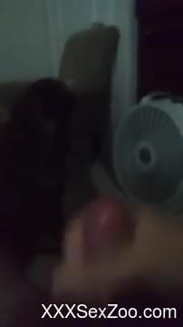 Dude's hard cock gets licked by his obedient dog