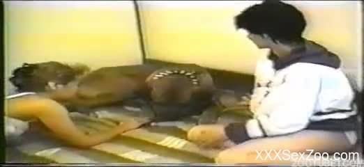 Nasty ladies are enjoying dirty sex with a dog