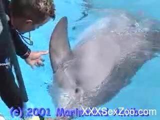 Dolphin porn video with amateur trainer enoying the penis