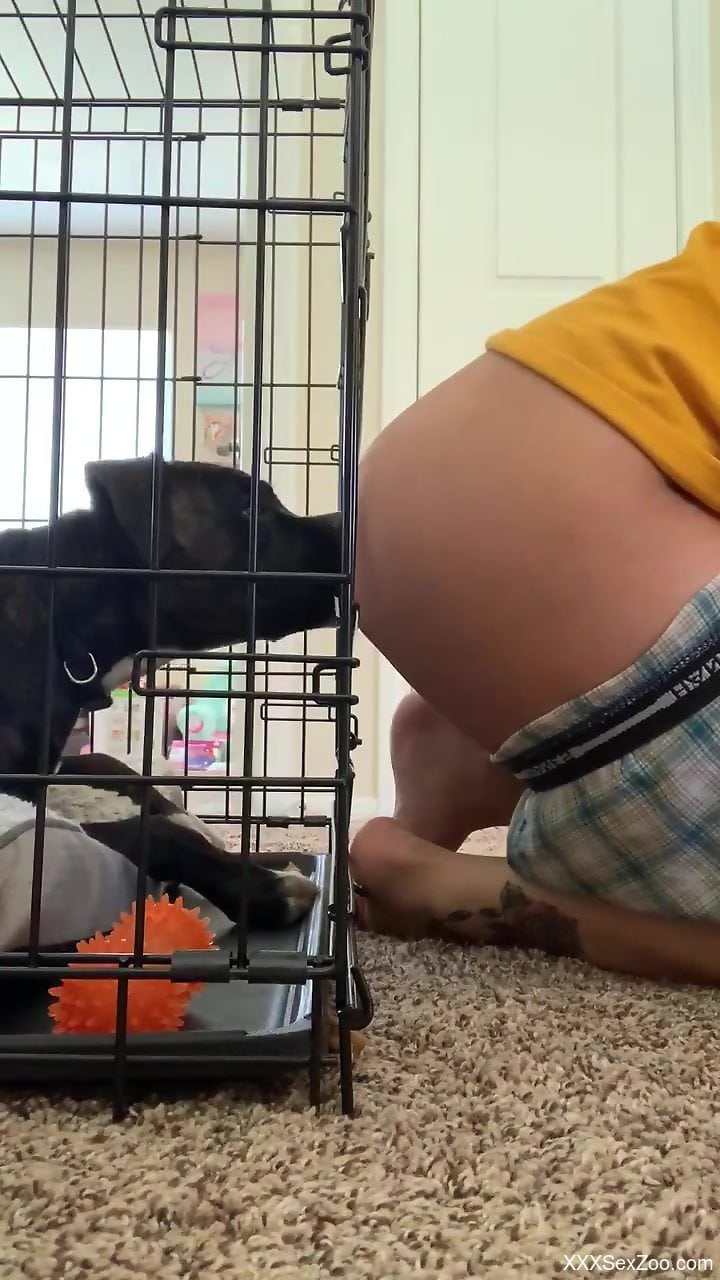 Animal sniffing that butt and look hot AF as well