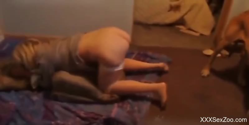 Blond-haired babe gets fucked by a sexy beast